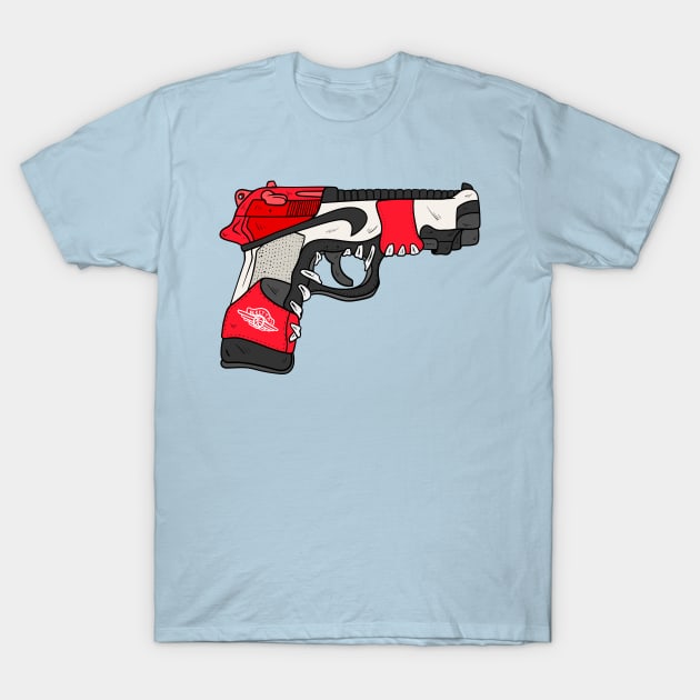 Sneaker Gun T-Shirt by CalebLindenDesign